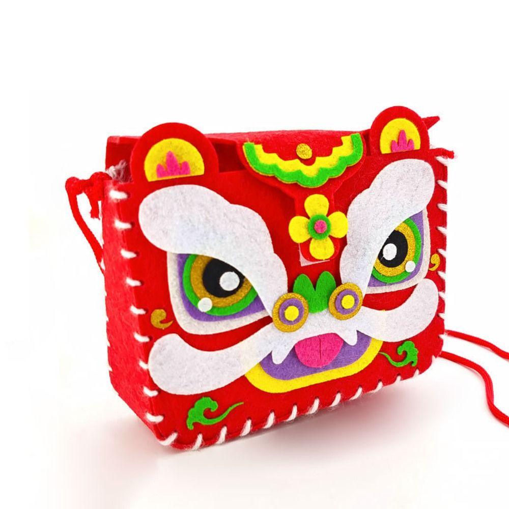 New Non-woven Fabric Handmade Bag Portable DIY Handbag Unfinished High-capacity Coin Purse New Year