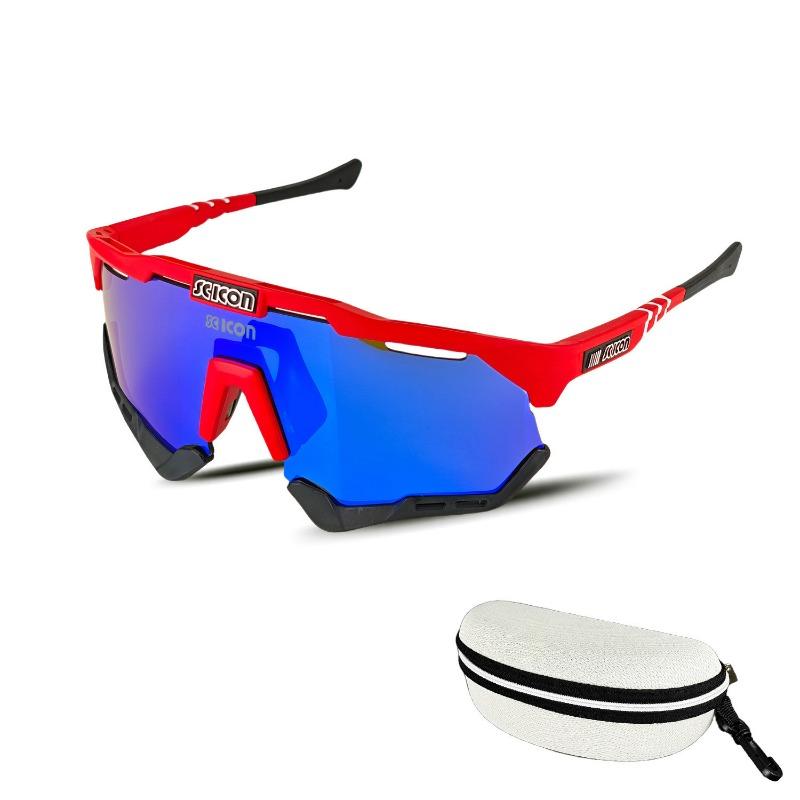 Men's and Women's Sports Glasses, Outdoor Riding Goggles, Motorcycle Lenses, Running Marathon Riding Glasses, Discoloration