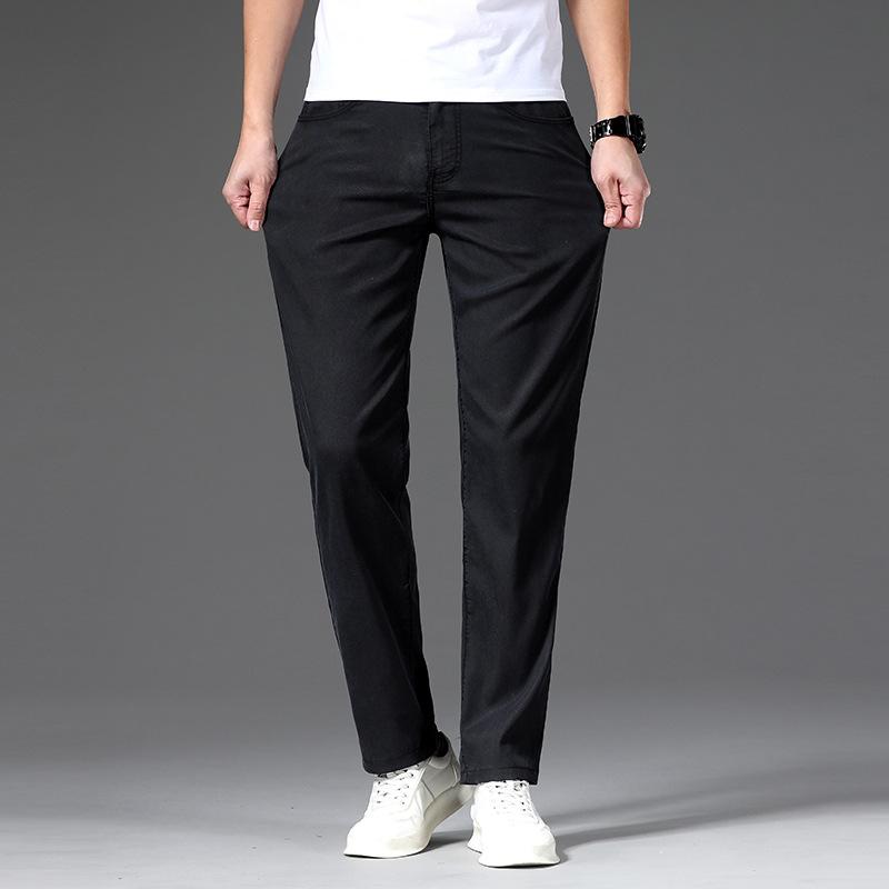 Sommer Herren Weiche Slim Fit Bequeme Freizeit Hose Herren Elastische Vielseitige Gerade Bein Hose