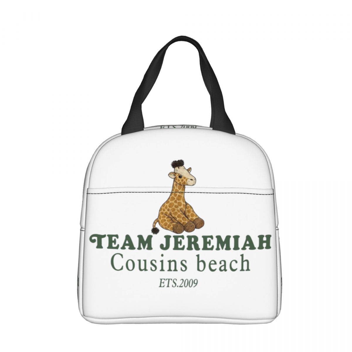 Team Jeremiah Cousins Beach Est. 2009 Insulated Lunch Bag Thermal Bag Lunch Container Portable Tote Lunch Box Bento Pouch One Size