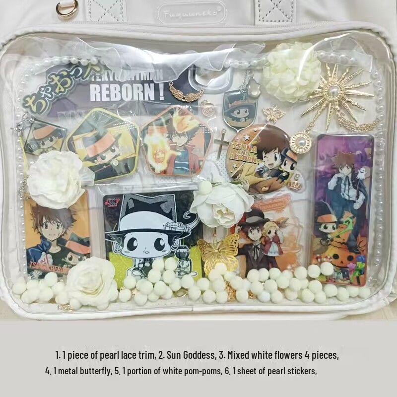 Decoration Filler Material Pack: DIY Handmade Accessories Set with Tanmei Zha Background Paper and Bag