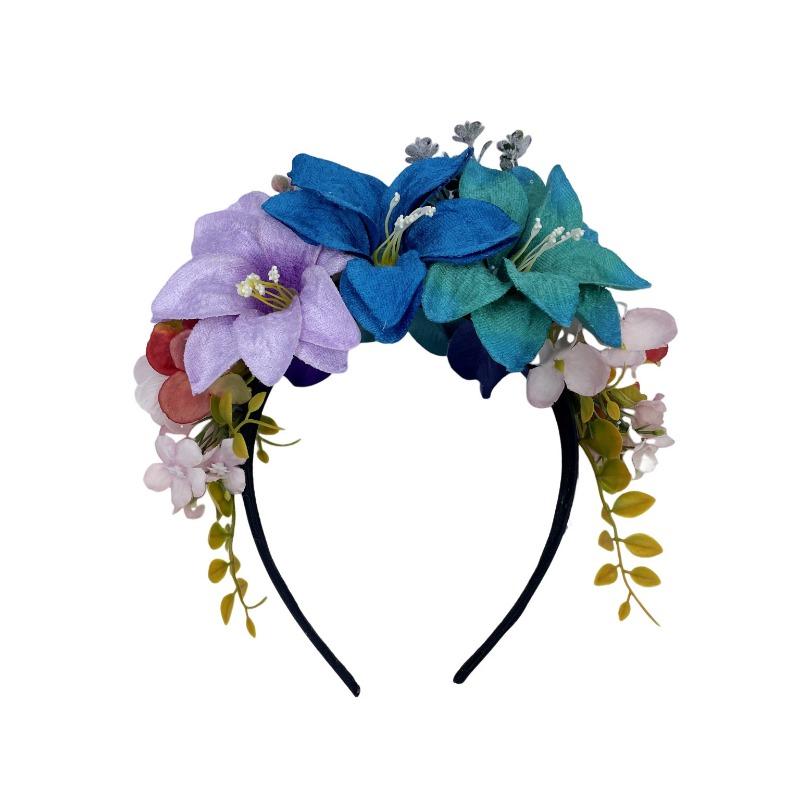Hot Selling Fabric Orchid Headdress Women's Bohemian Wreath Bridal Simulation Flower Dress