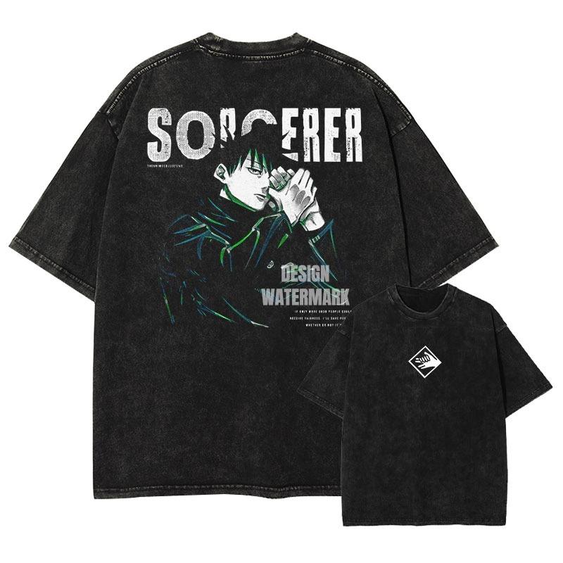 Popular Anime Washed Retro T-shirt, Suitable for Both Men and Women, with A Variety of Styles To Choose From.