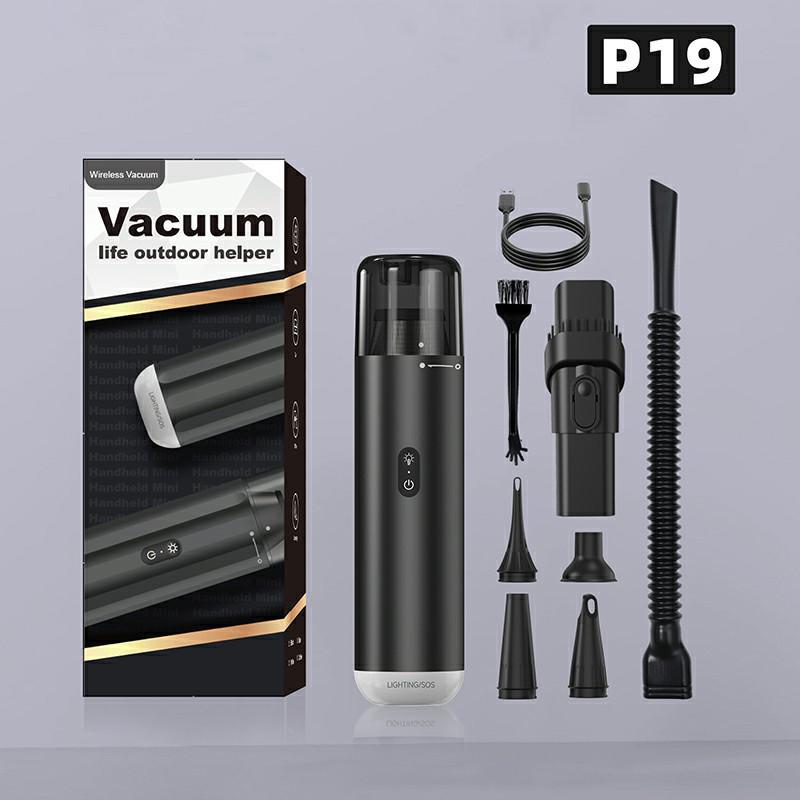P13 Multifunctional Car Vacuum Cleaner with 10000Pa Suction, Outdoor Lighting, Air Blowing, and Inflation.