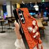 Crossbody kožené kvetinové puzdro na telefón pre Samsung Galaxy Z Fold 6 5 4 3 Fold6 Fold5 Fold4 Fold3 5G Hard Shell Shockproof Cover