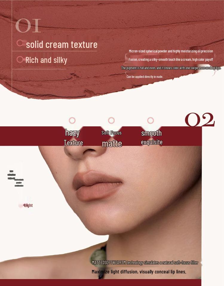 Rouge à lèvres mat nude Girlcult/Gouqi Love Words - Collection Bois de santal fenouil (Printemps été)