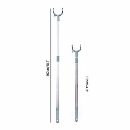 Adjustable Closet Extender Pole, Extendable Coat Hanger/Suit Hanger for Laundry, Over Shelf/Ceiling/Indoor/Outdoor Use, 61cm-102cm, BSTCAR