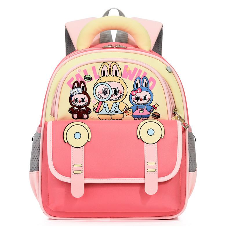 Cartoon Labubu Kids Backpack With Breathable Oxford Fabric For Preschool Children