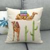 Simple Camel Pattern Collection Digital printing short plush pillow covers for car sofa office cushion cover home goods