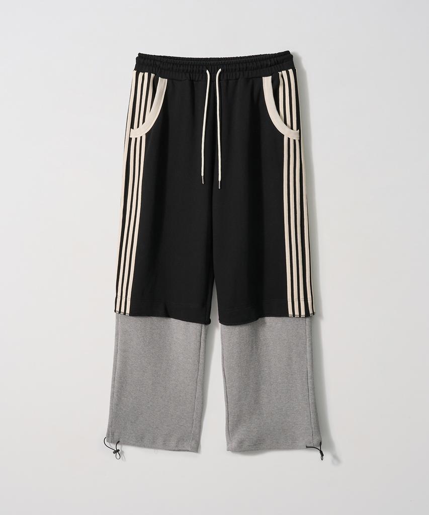 Gameoncheupaeb Binding Layered Sweatpants (Black)