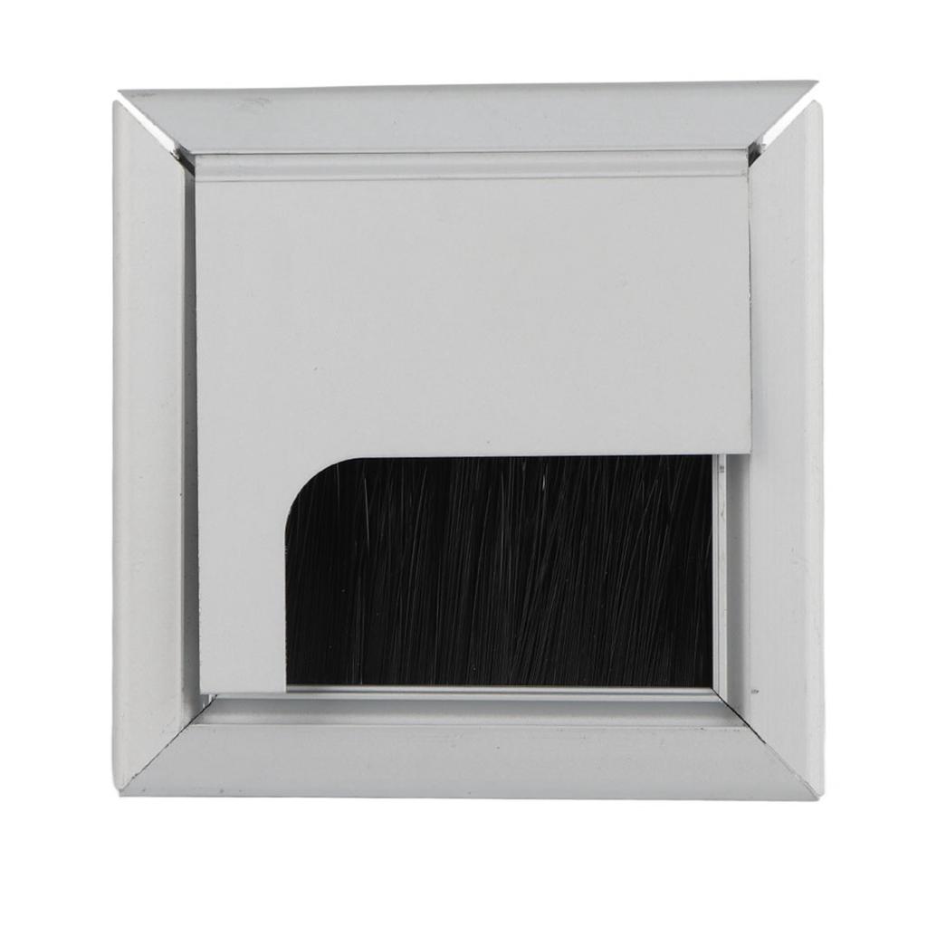 Square Aluminium Desk Computer Wire Cable Tidy Outlet Insert Hole Top Cover