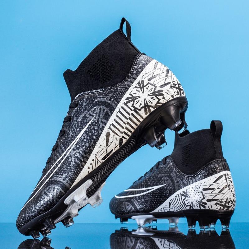 High top football shoes men's and women's soccer shoes professional long nail sneakers broken nail football training shoes