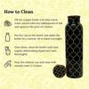 Pure Copper Water Bottle with Leakproof Protection | Ayurveda-Inspired Tamba Bottle for Yoga & Health Benefits (1L, Black Moroccan)