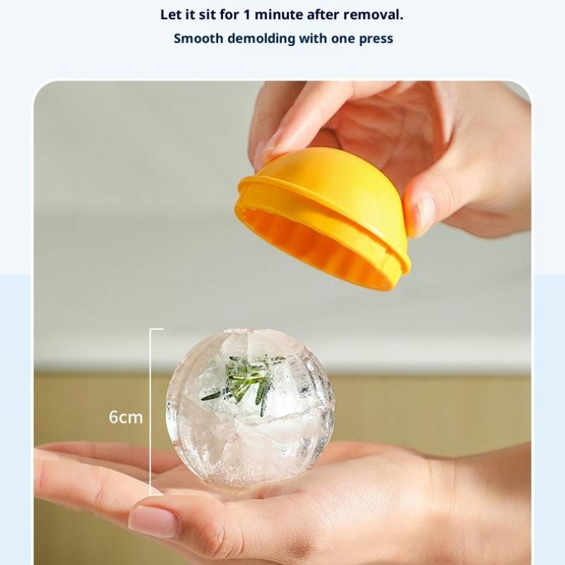 textureCreative Ice Ball Mold Spherical Light Bulbs Ice Mold Food Grade Ball Maker Mould Bar Ice Hockey Puck Mold Tools