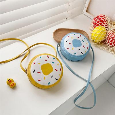 New Cartoon Doughnut Modelling Coin Purse Kawaii Children's Crossbody Bag Boy Girl Shoulder Bag Birthday Gift
