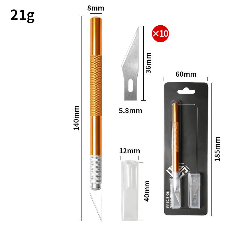 Bastelmesser aus Aluminiumlegierung für Handyfolie, Papier und Gummistempel-Schnitzen