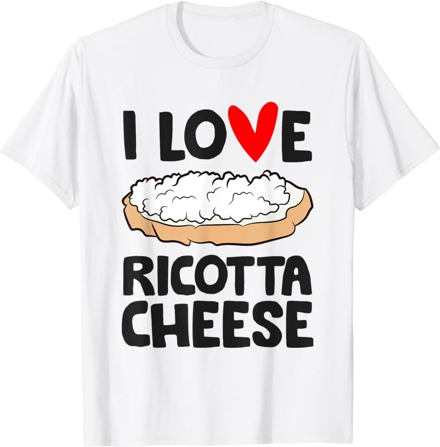 I Love Ricotta Cheese Men T Shirt XXL чёрный