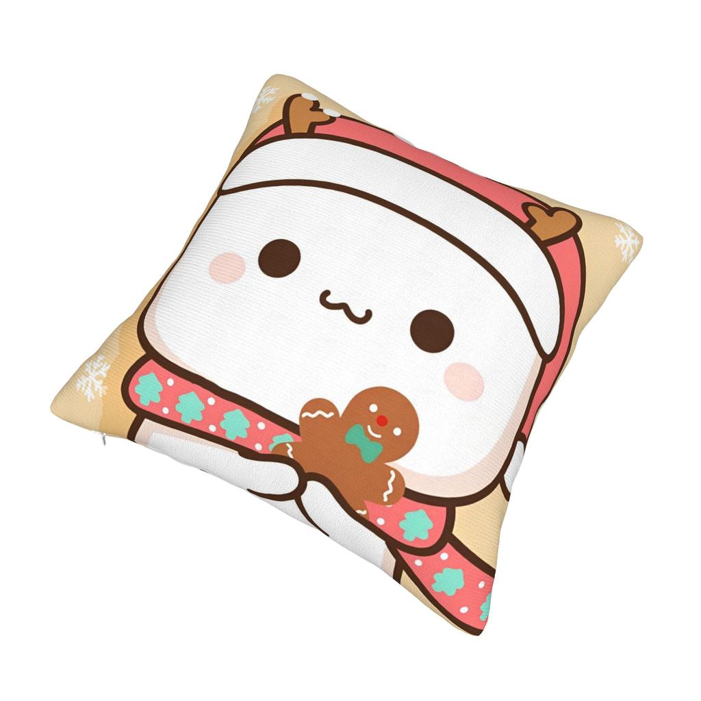 Dudu Bear And Bubu Panda Christmas Pillowcase Printing Cushion Cover Decoration Throw Pillow Case Cover Home 40*40Cm