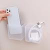 Multipurpose Storage Box Wall Mounted Plastic Collection Case for Stationery Headwear Clear Rectangular Household Organizer Box