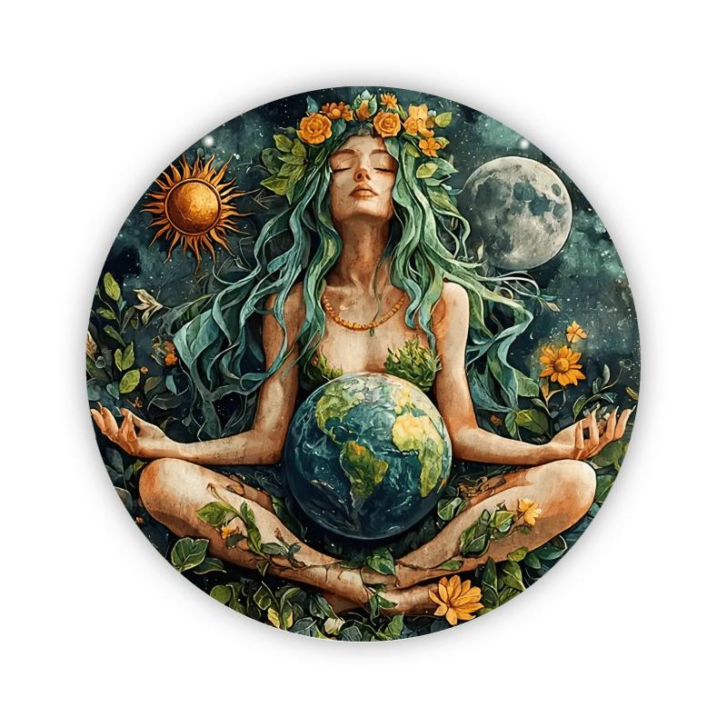 

Богиня Гея Мать Земля Круглый Железный Настенный Декор, Плоская Печать, Подвесной Декор для Дома, Баров, Гаражей, Ресторанов и Кафе 20x20cm белый