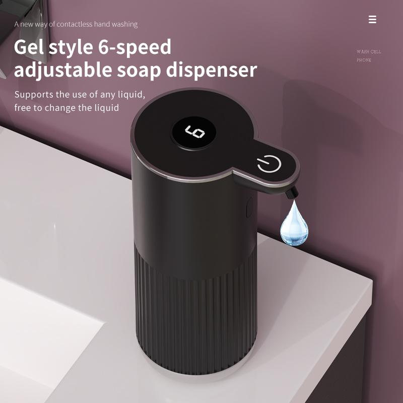 360ML Digital Display 6-Levels Adjustable Wall-Mounted Automatic Smart Sensor Soap Dispenser Electric Dish Hand Washing Machine
