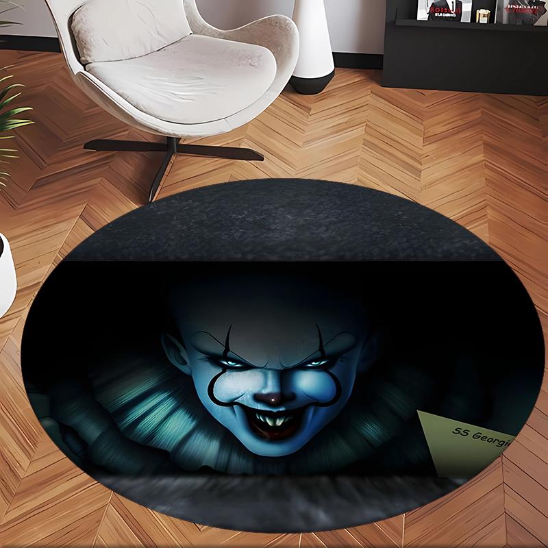 Pennywise (5) Round Office Rug Decorative Floor Rug for Office Bedroom Living Room and Home Space