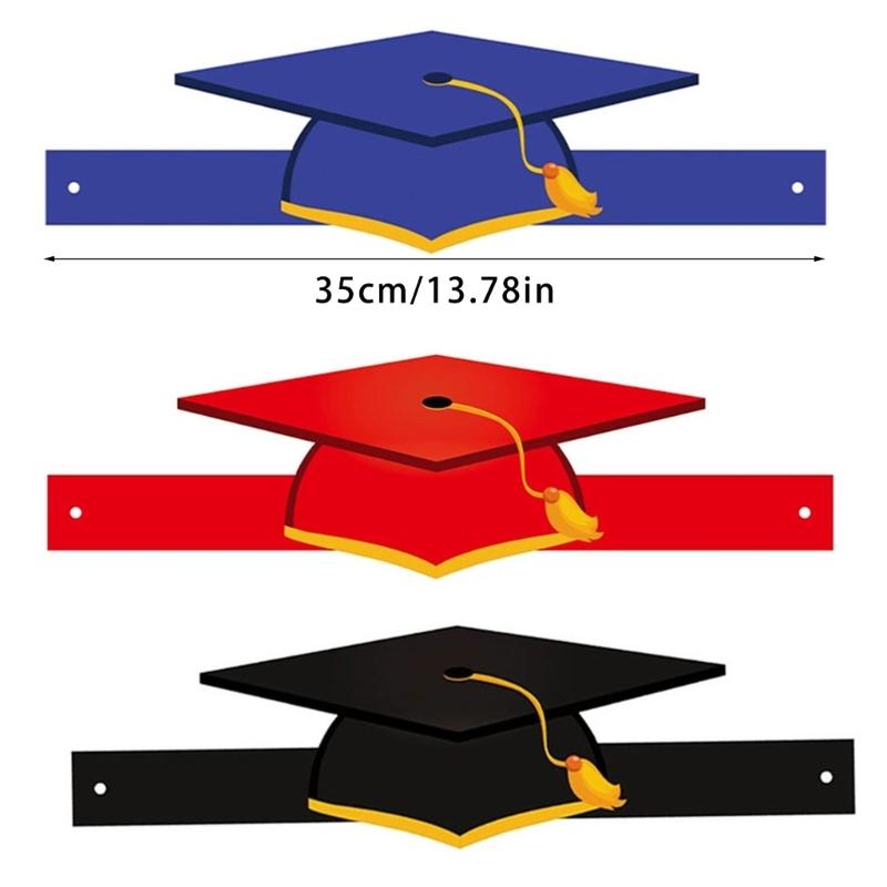 10pcs Colorful Graduation Hat for End Of Year Ceremonies Classroom Supplies Handmade Paper Headwear with Tassels