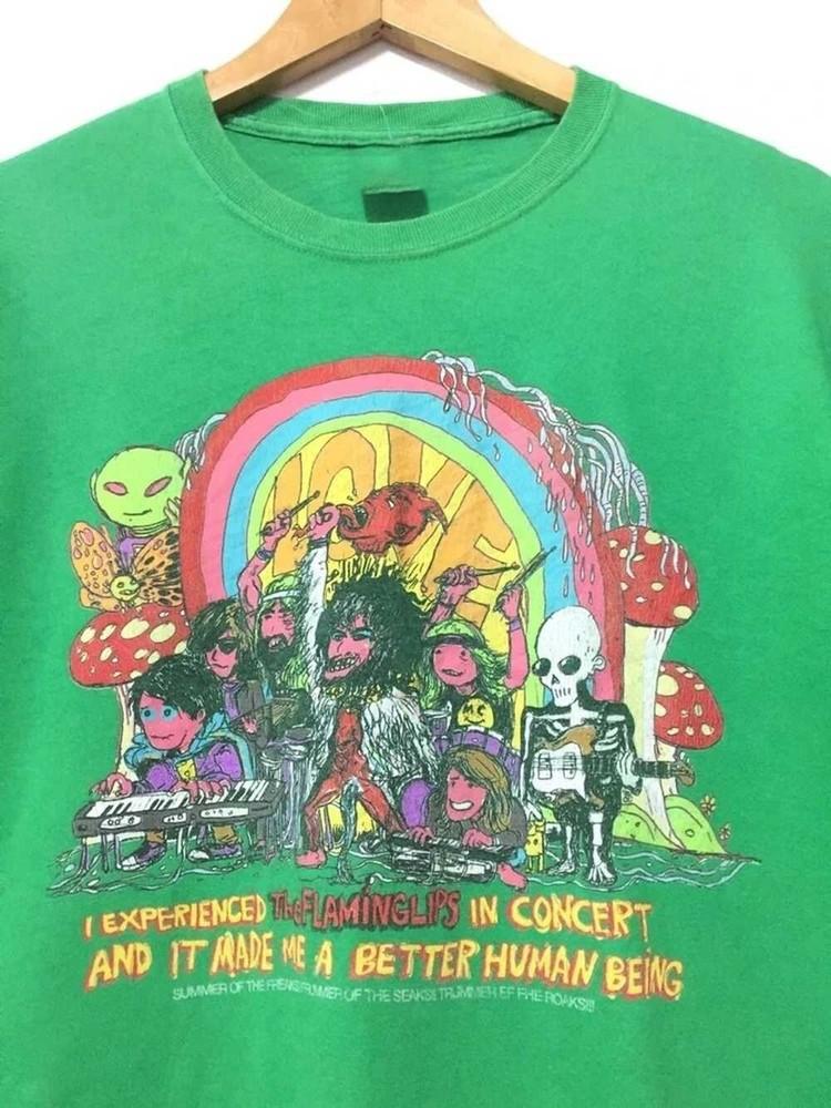 The Flaming Lips In Concert Shirt Tuff Green Classic Unisex S-2345XL E1224 Unisex T-Shirt