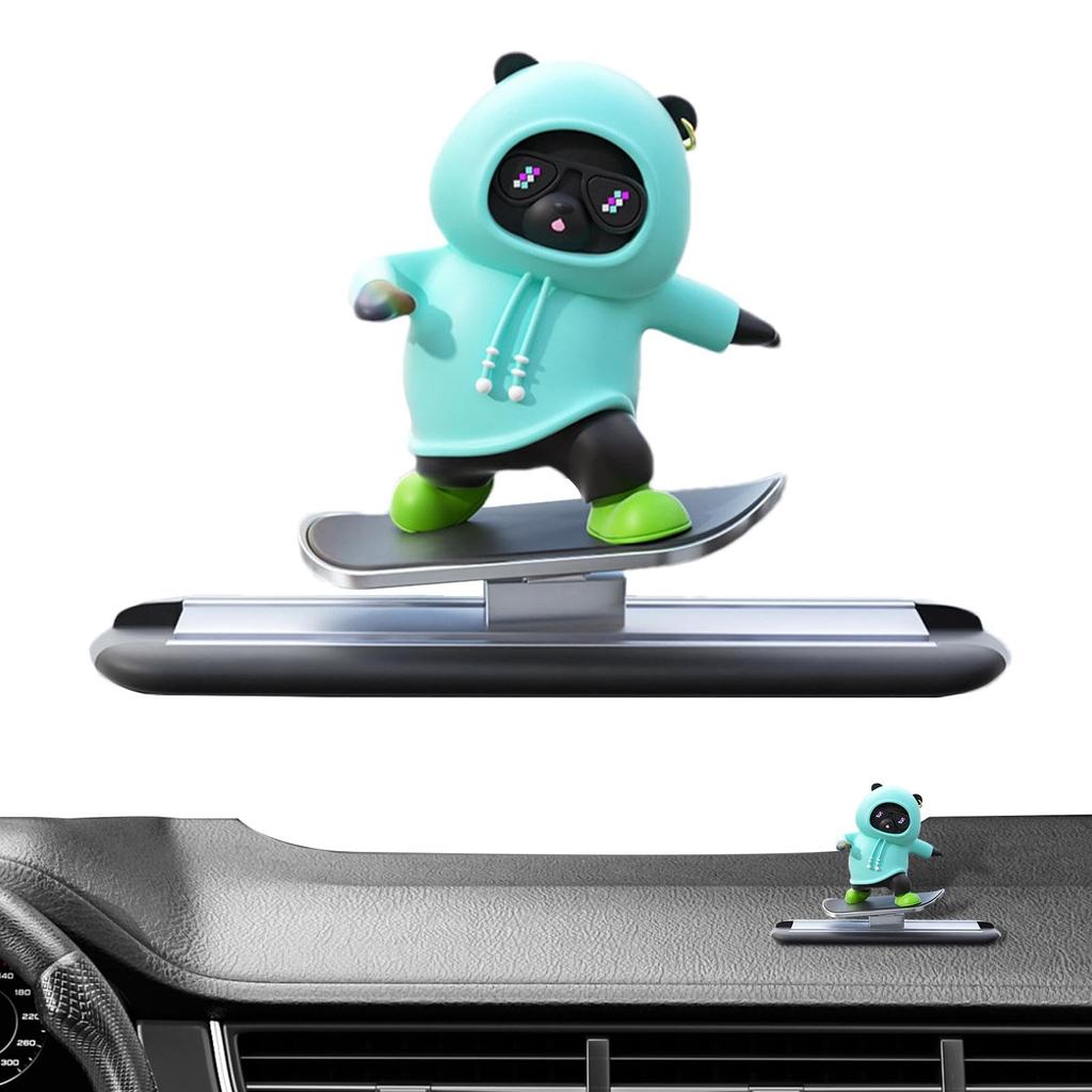Skateboard Bear Dashboard Ornament Skateboard Bear Car Decoration Skateboard Bear Car Ornament Car Dashboard