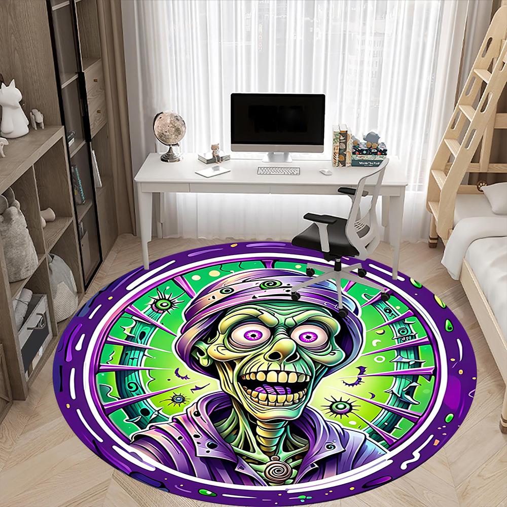 1 Stück Zombie-Kunstwerk Stuhl Teppich für Büro, Rutschfest, Weich und Langlebig Freizeit Teppich, Perfekt für Büro, Wohnzimmer yy251103154