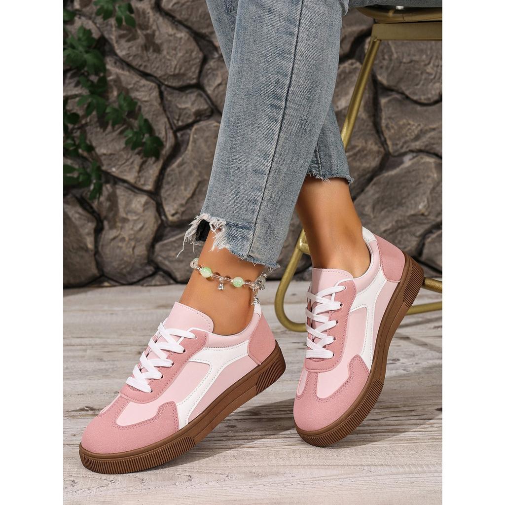 Women's Lace Up Sports Shoes - Low Cut Design, Suitable for Fitness, Skateboarding, Daily Wear and Casual Shoes All Season, Women's Sports Shoes