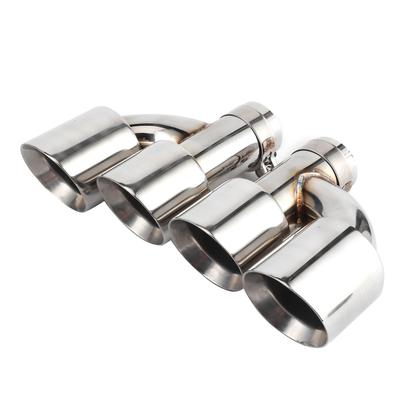 Embouts de tuyau d'échappement en acier inoxydable 4 sorties Gorge d'extrémité Bouche biseautée Convient pour A4 A5 A6 A7 S4 S5 S6 S7