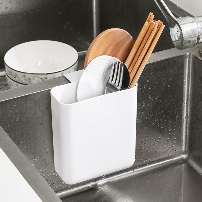 Sink Strainer Filter Basket Waste Leftovers Catcher Fruit Drainer Sponge Storage Rack Hanging Shelf
