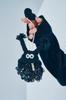 [macaroni Edge] Macaroni Edge Yarn Mascot Key Case, Full Black, Monster Keychain, Accessory Case, Key Storage, Korean Item, Handmade (Vacation)