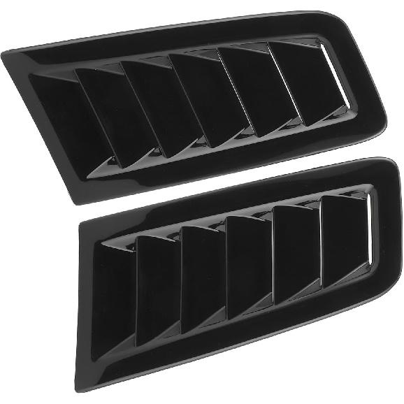 Estink RS MK2 Bonnet Air Vents ABS Plastic Easy Installation Wear Scratch Universal Hood Vents with Stylish Appearance (Gloss Black)