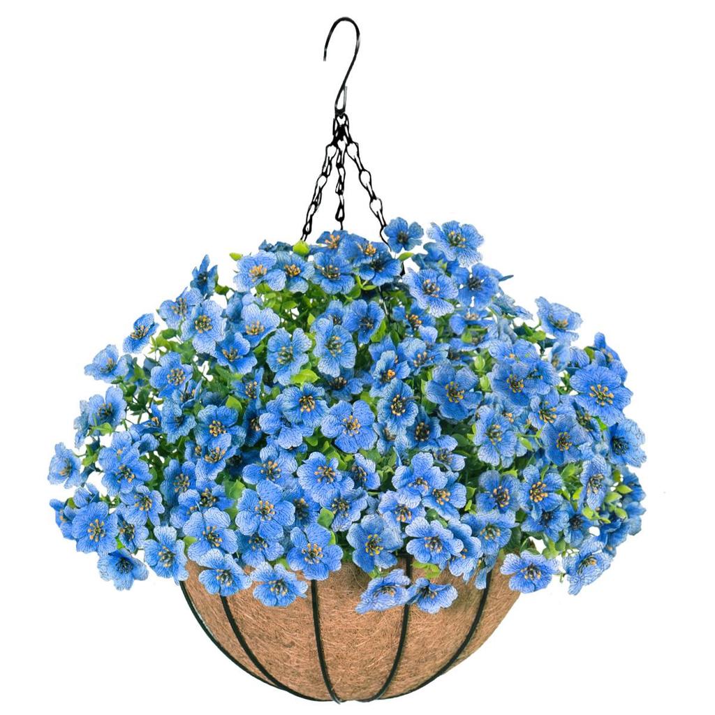 Spring Violet Eucalyptus Hanging Basket Pendant for Home Decoration