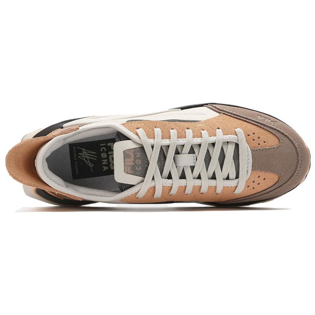 FILA KM Lace-Up Shock Absorbing Low-Top Running Shoes Women sneaker Brown F12W341119FMS