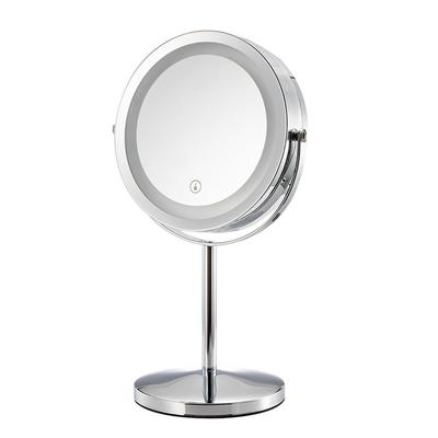 Make-up-Spiegel LED Drehbar Verstellbar Wiederaufladbar Hohe Auflösung 3X Vergrößernd Kosmetikspiegel mit Licht