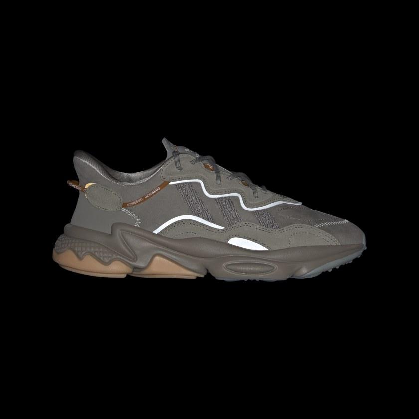 Adidas Originals Ozweego Fabric TPU Slip Resistant Durable Lightweight Low Top Sports Casual Shoes Unisex Sneakers Charcoal-Gray GY3541