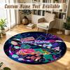 Round Rug Custom NameSplatoon Pattern Non Slip Carpet Home Floor Decor
