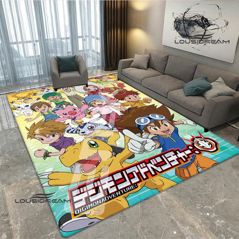 3D Digimon Cartoon Printed Carpet Non-slip Carpet Yoga Mat Carpets for Living Room Area Rug Home Bedroom Decor Birthday Gift