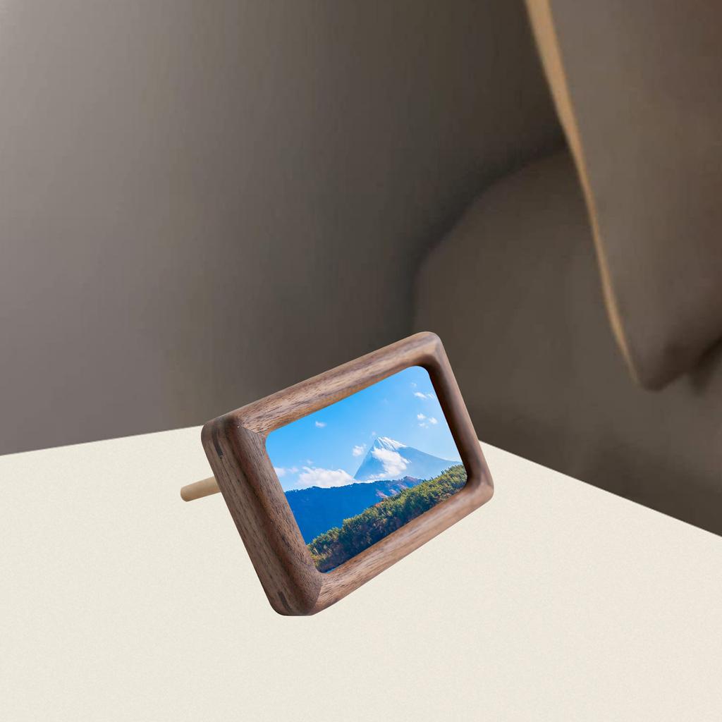 Picture Frame Wood Ornament Picture Display Frame for Cabinet Fridge Kitchen Desktop Photo Display Home Decoration Artwork