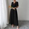 2025 Elegant V-neck Long Evening Gown for Women - Summer Fashion