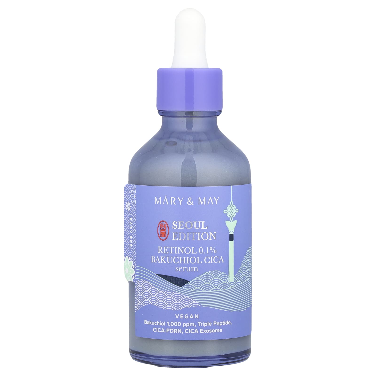 

Mary & May, Seoul Edition, Retinol 0.1% Bakuchiol Cica Serum, Fragrance Free, 80 Ml (2.7 Fl Oz)