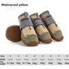 4-teiliges Hundeschuh-Set für große Hunde, atmungsaktiv, professionelle Outdoor-Hundeschuhe, rutschfest, langlebige Haustierschuhe zum Wandern, Gummisohle