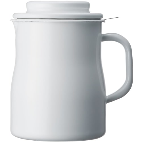 Nodahoro Enamel Oil Pot, Heat-Resistant, 800ml, Made In Japan, Rocapo White, NOL-800