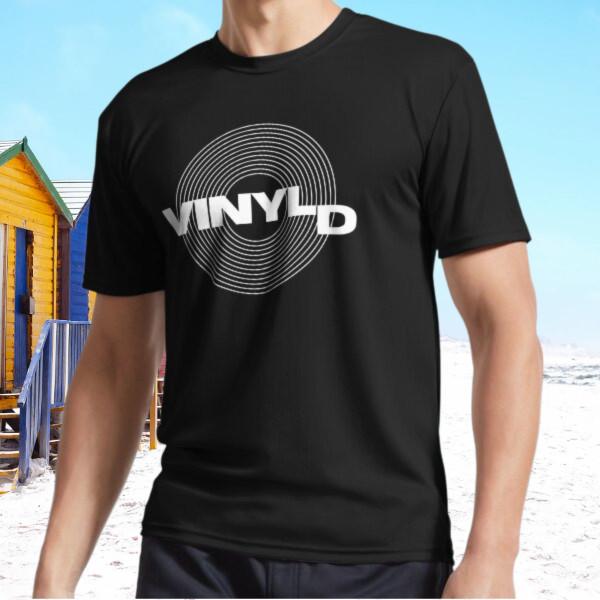 

New Vinyl D (White Design) Active T-Shirt Funny Size S - 5XL 3XL