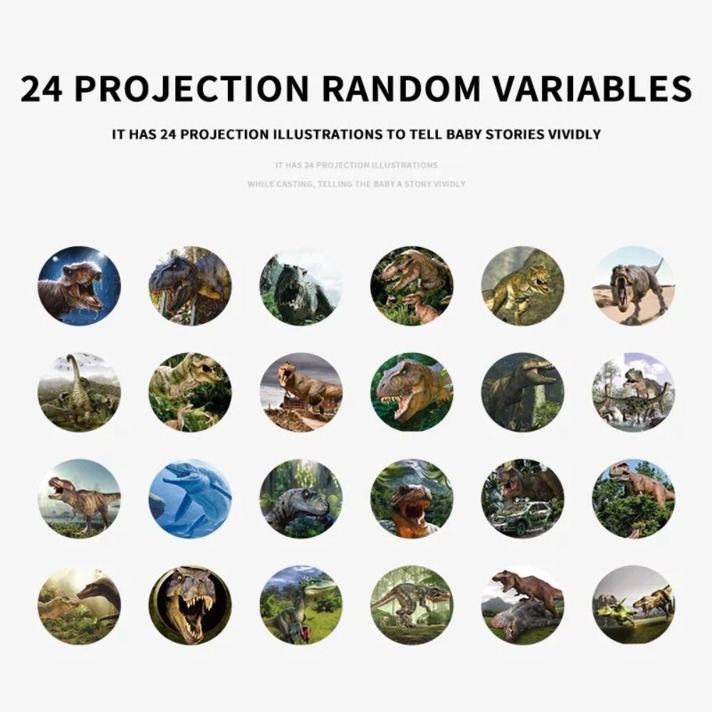 Plastic Animal Pattern Torch Projector Dinosaur Shark Flashlight Projector Bedtime Story Book