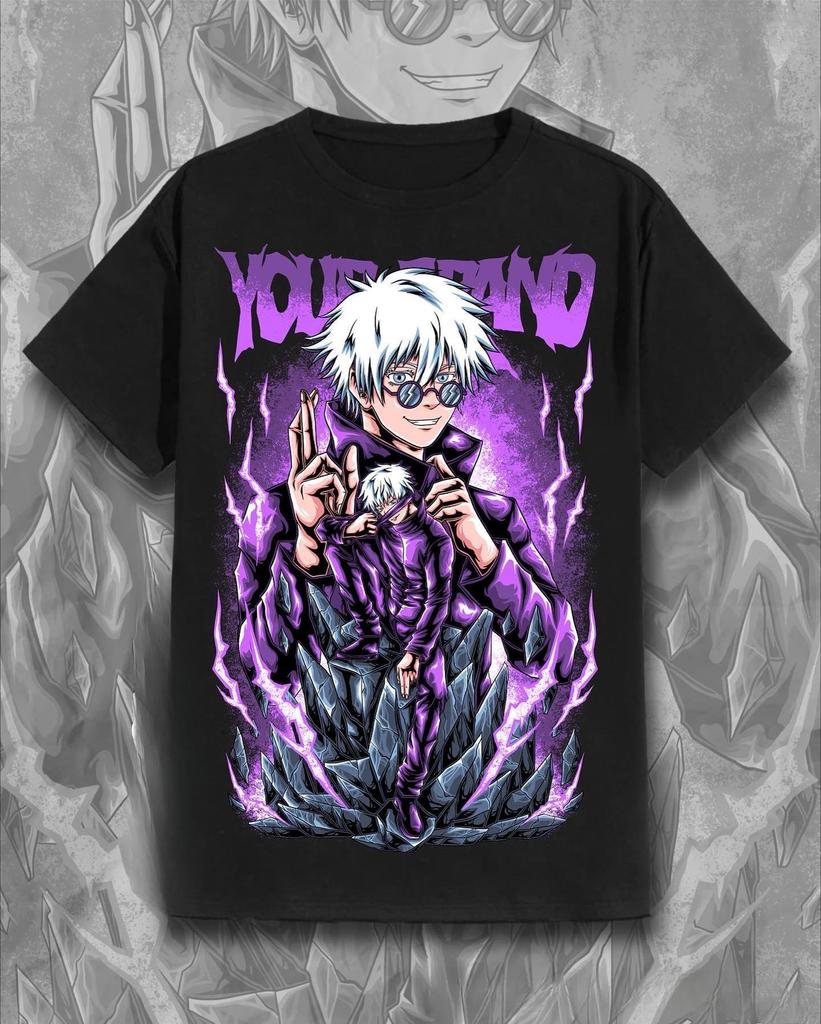 Men's Summer Vintage Anime T-Shirt JJK Comic Shirt Anime Shirt Anime Lover T-Shirt Y2K Style Shirt Street Unisex Top
