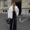 Autumn and winter new large size women's fur coat, toka, artificial wool short top